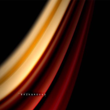 Sıvı karıştırma renkler dalga arka plan tasarlamak vektör. Renkli örgü dalgalar