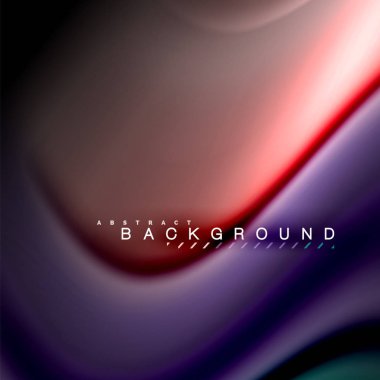 Sıvı karıştırma renkler dalga arka plan tasarlamak vektör. Renkli örgü dalgalar