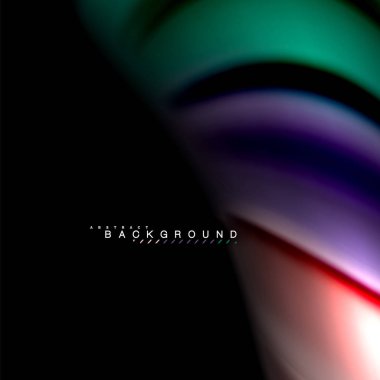 Sıvı karıştırma renkler dalga arka plan tasarlamak vektör. Renkli örgü dalgalar