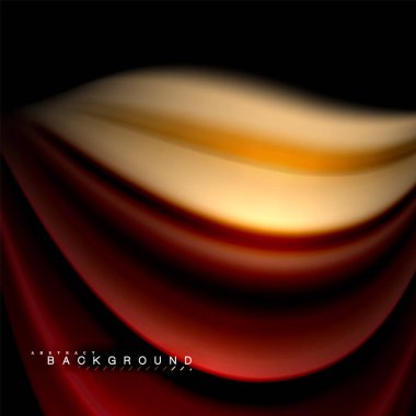 Sıvı karıştırma renkler dalga arka plan tasarlamak vektör. Renkli örgü dalgalar