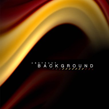 Sıvı karıştırma renkler dalga arka plan tasarlamak vektör. Renkli örgü dalgalar