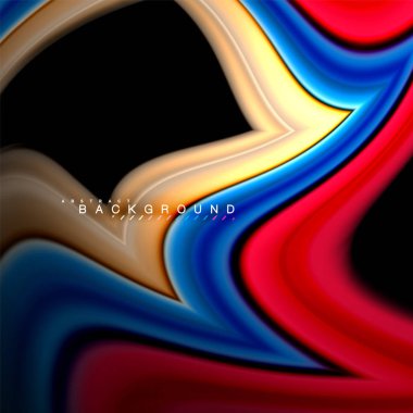 Sıvı çok renkli çizgilerle oluşturulan geometrik şekiller