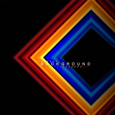 Sıvı çok renkli çizgilerle oluşturulan geometrik şekiller