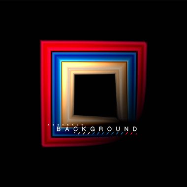 Sıvı çok renkli çizgilerle oluşturulan geometrik şekiller