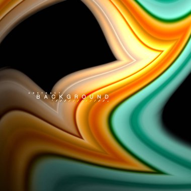 Sıvı çok renkli çizgilerle oluşturulan geometrik şekiller