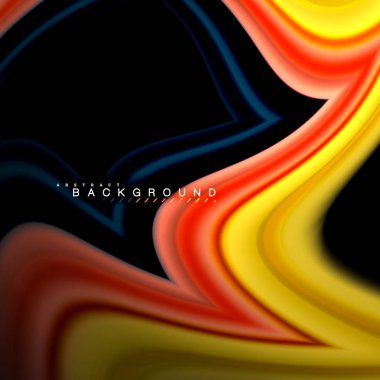 Sıvı çok renkli çizgilerle oluşturulan geometrik şekiller