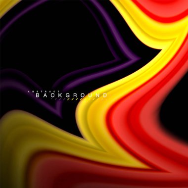 Sıvı çok renkli çizgilerle oluşturulan geometrik şekiller