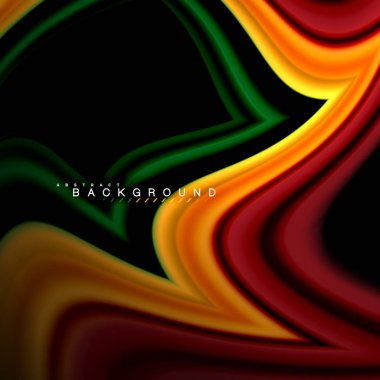 Sıvı çok renkli çizgilerle oluşturulan geometrik şekiller