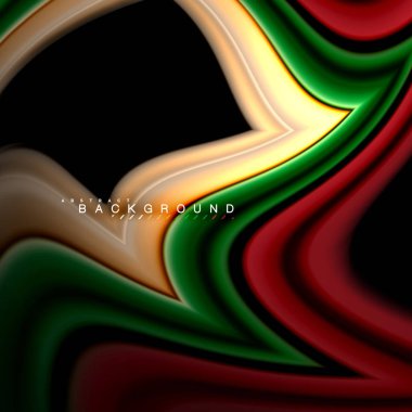 Sıvı çok renkli çizgilerle oluşturulan geometrik şekiller