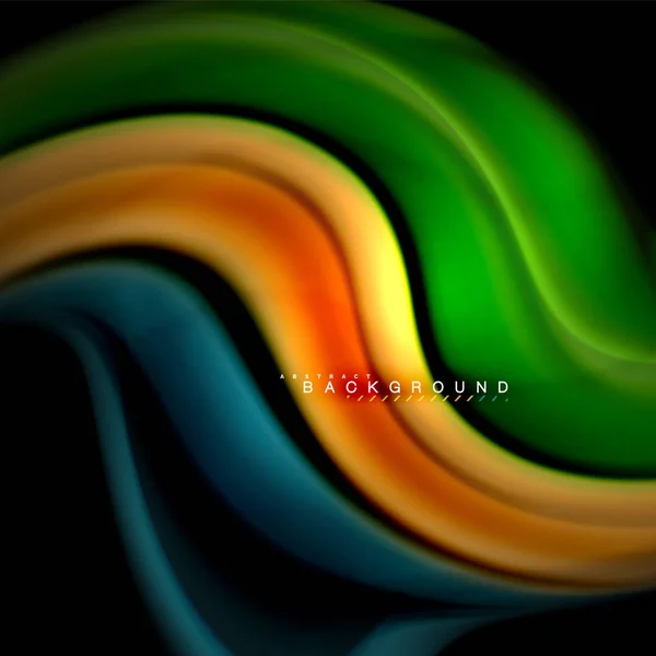 Кольори змішування рідини векторна хвиля абстрактний дизайн фону. Барвисті сітки хвилі — стоковий вектор