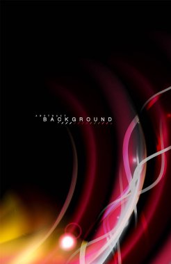 Siyah, sıvı üzerinde renk parlak ışık efektleri çok renkli dalgalı şekil stil