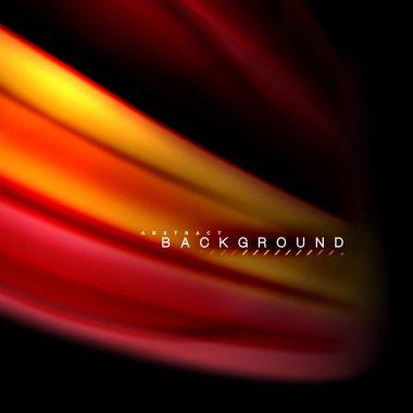 Sıvı karıştırma renkler dalga arka plan tasarlamak vektör. Renkli örgü dalgalar