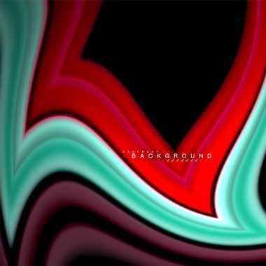 Sıvı çok renkli çizgilerle oluşturulan geometrik şekiller