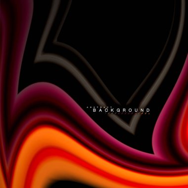 Sıvı çok renkli çizgilerle oluşturulan geometrik şekiller