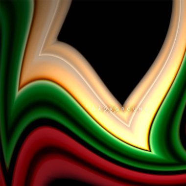 Sıvı çok renkli çizgilerle oluşturulan geometrik şekiller