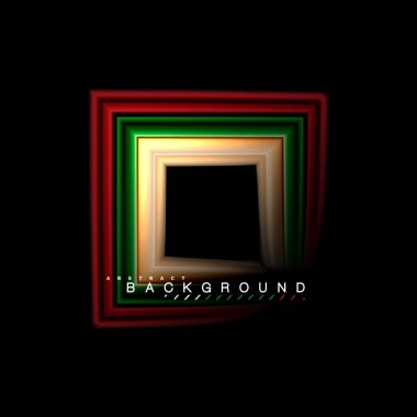 Sıvı çok renkli çizgilerle oluşturulan geometrik şekiller