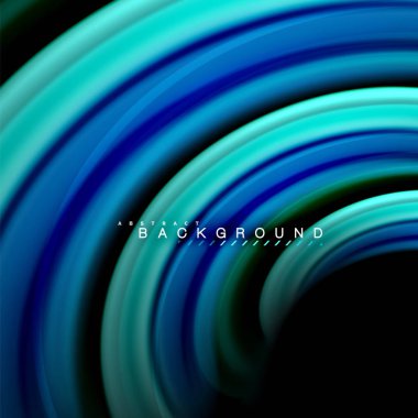 Sıvı karıştırma renkler dalga arka plan tasarlamak vektör. Renkli örgü dalgalar