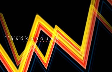 Sıvı çok renkli çizgilerle oluşturulan geometrik şekiller