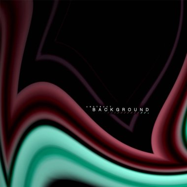 Sıvı çok renkli çizgilerle oluşturulan geometrik şekiller