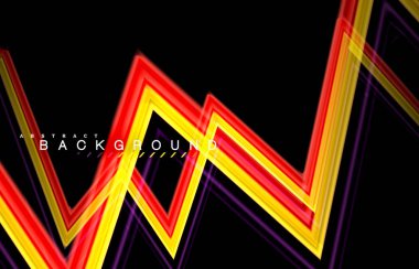 Sıvı çok renkli çizgilerle oluşturulan geometrik şekiller