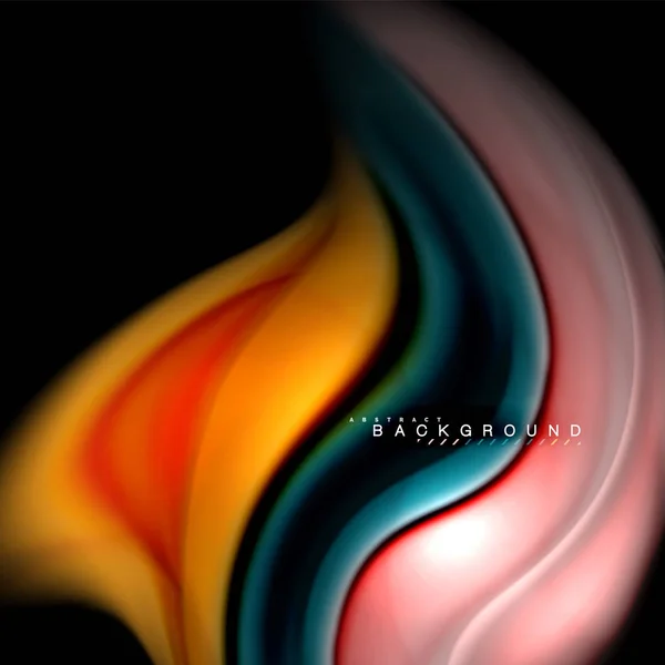 流体の混合色はベクトル波抽象的な背景デザインです。カラフルなメッシュ波 — ストックベクタ