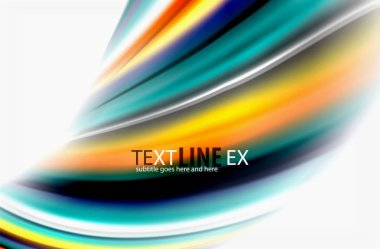 Gökkuşağı rengi dalgalar, bulanık vektör arka plan