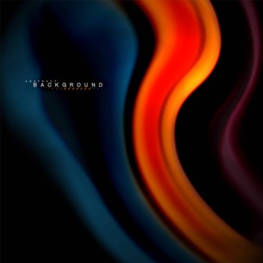 Sıvı karıştırma renkler dalga arka plan tasarlamak vektör. Renkli örgü dalgalar