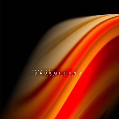 Sıvı karıştırma renkler dalga arka plan tasarlamak vektör. Renkli örgü dalgalar