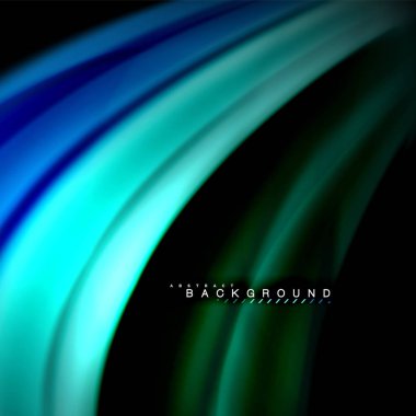 Sıvı karıştırma renkler dalga arka plan tasarlamak vektör. Renkli örgü dalgalar