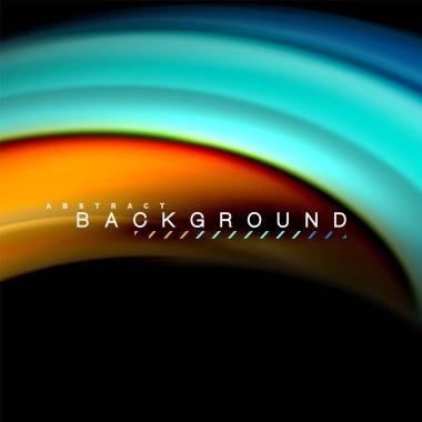 Sıvı karıştırma renkler dalga arka plan tasarlamak vektör. Renkli örgü dalgalar