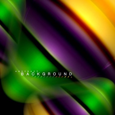 Sıvı karıştırma renkler dalga arka plan tasarlamak vektör. Renkli örgü dalgalar