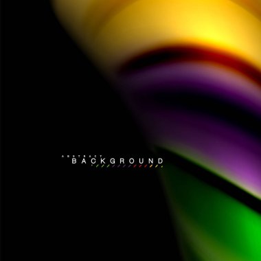 Sıvı karıştırma renkler dalga arka plan tasarlamak vektör. Renkli örgü dalgalar