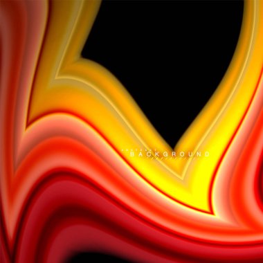 Sıvı çok renkli çizgilerle oluşturulan geometrik şekiller