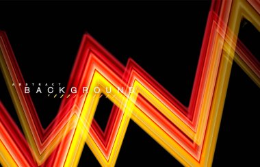 Sıvı çok renkli çizgilerle oluşturulan geometrik şekiller