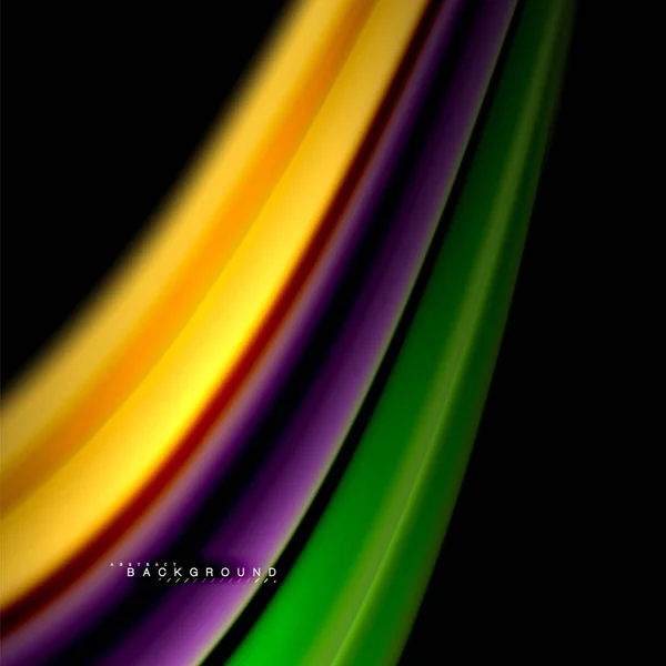 Υγρό ανάμιξης χρώματα διάνυσμα κύματος αφηρημένα φόντο σχεδιασμό. Πολύχρωμο πλέγμα κύματα — Διανυσματικό Αρχείο
