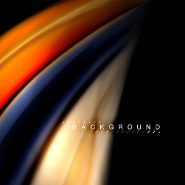 Sıvı karıştırma renkler dalga arka plan tasarlamak vektör. Renkli örgü dalgalar