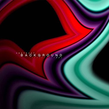 Sıvı çok renkli çizgilerle oluşturulan geometrik şekiller