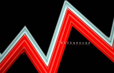 Sıvı çok renkli çizgilerle oluşturulan geometrik şekiller