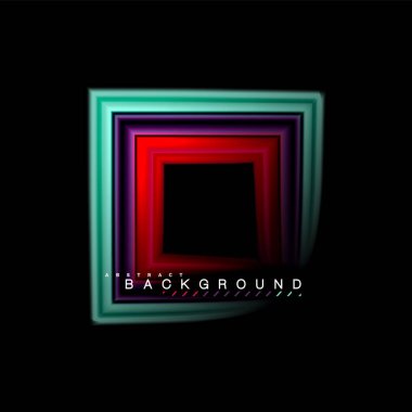 Sıvı çok renkli çizgilerle oluşturulan geometrik şekiller