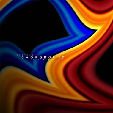 Sıvı çok renkli çizgilerle oluşturulan geometrik şekiller