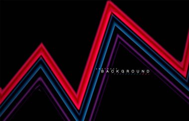 Sıvı çok renkli çizgilerle oluşturulan geometrik şekiller