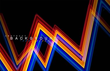 Sıvı çok renkli çizgilerle oluşturulan geometrik şekiller