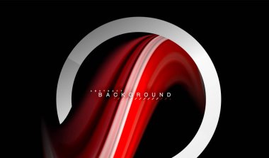 Gökkuşağı sıvı geometrik şekil dalga ve metalik renkler