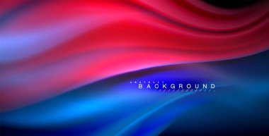 Neon parlayan dalga, sihirli enerji ve ışık arka plan