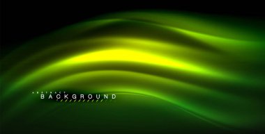 Neon parlayan dalga, sihirli enerji ve ışık arka plan