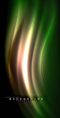 Neon parlayan dalga, sihirli enerji ve ışık arka plan