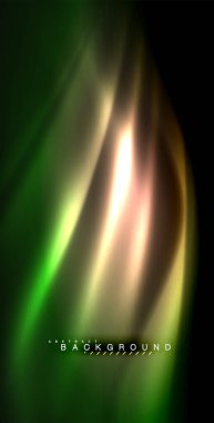 Neon parlayan dalga, sihirli enerji ve ışık arka plan