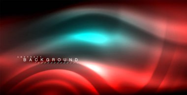 Neon parlayan dalga, sihirli enerji ve ışık arka plan