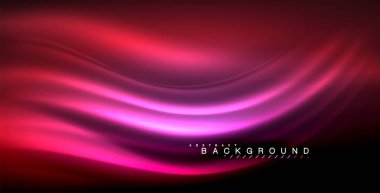 Neon parlayan dalga, sihirli enerji ve ışık arka plan