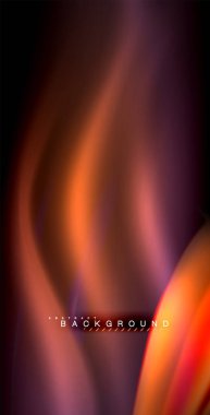 Neon parlayan dalga, sihirli enerji ve ışık arka plan